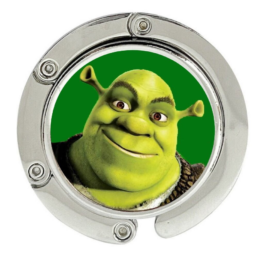 Shrek Purse Hanger Foldable Hook Handbag Table Bag Holder Metal Silver